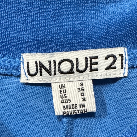 UNIQUE 21 TOWELLING BEACH PLAYSUIT IN BLUE Size 4 - Picture 3 of 4